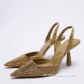 Lady High Heel Muller Zapatos Sandalia